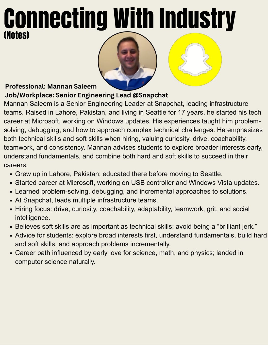 2025–26 season portfolio, page 12: Mannan Saleem, Snapchat